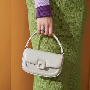 LA FESTIN SMALL HANDBAG DETACHABLE CROSSBODY IN IVORY